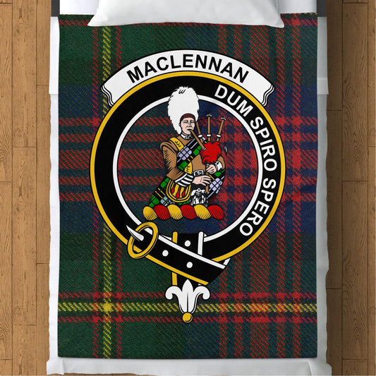 Maclennan Dum Spiro Spero Tartan Scottish Clan Blanket