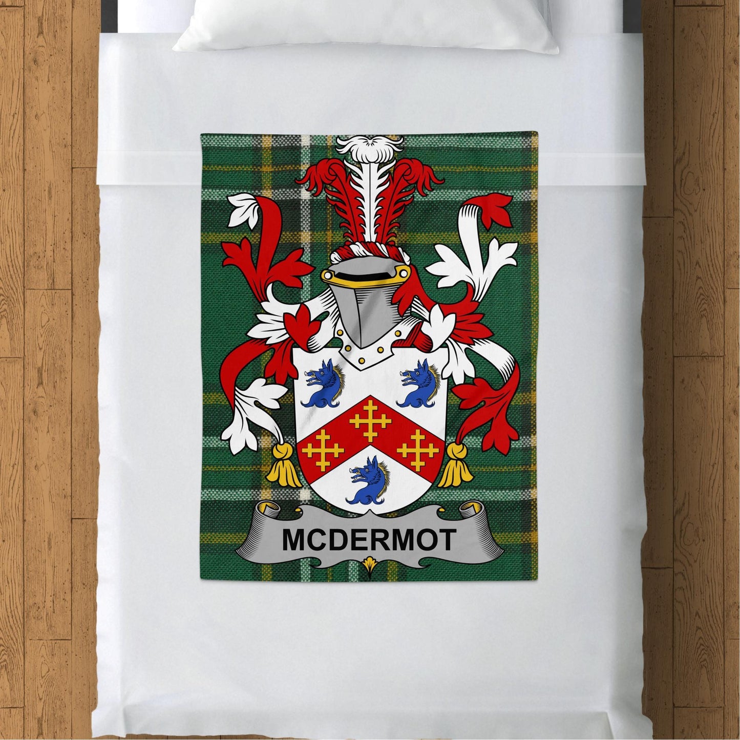 McDermot Surname Irish Tartan Throw Blanket