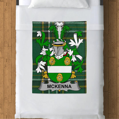 McKenna Surname Irish Tartan Throw Blanket