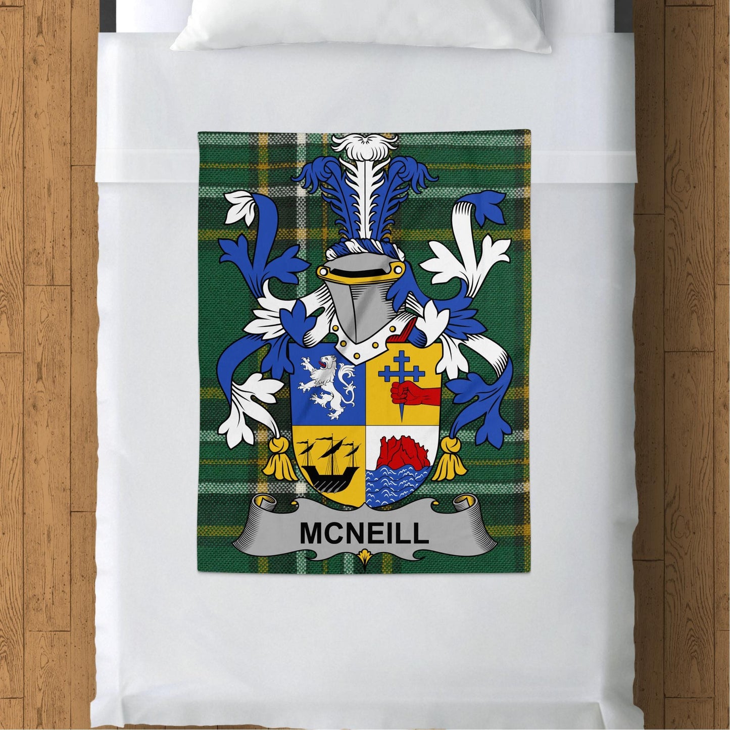 McNeill Surname Irish Tartan Throw Blanket