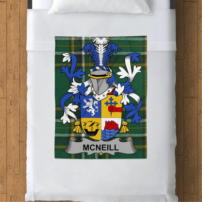 McNeill Surname Irish Tartan Throw Blanket