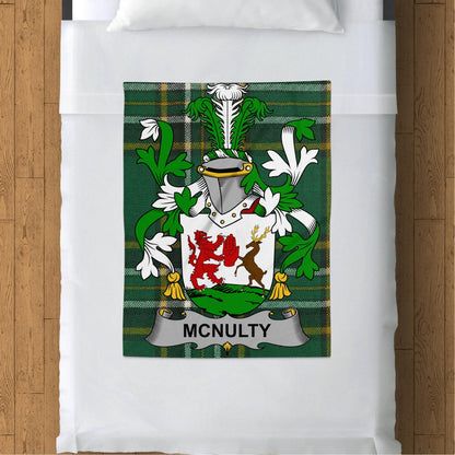 McNulty Surname Irish Tartan Throw Blanket