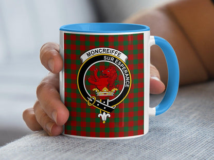 Moncreiffe Clan Crest Roaring Lion Tartan Mug