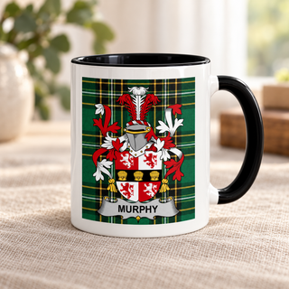 Murphy Irish heritage mug in a warm home setting