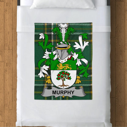 Murphy Surname Irish Tartan Throw Blanket