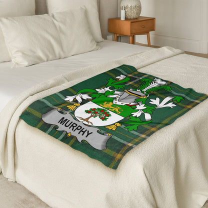 Murphy Surname Irish Tartan Throw Blanket