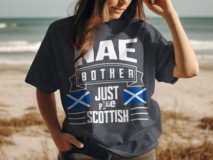 NAE BOTHER JUST PURE SCOTTISH Graphic T-Shirt