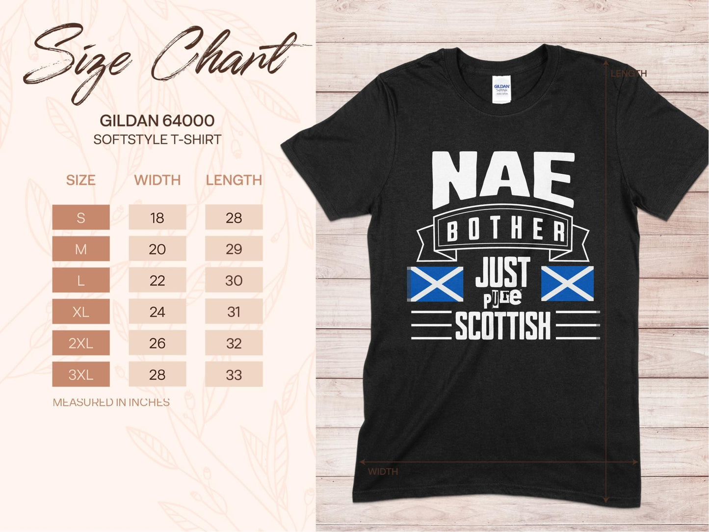 NAE BOTHER JUST PURE SCOTTISH Graphic T-Shirt