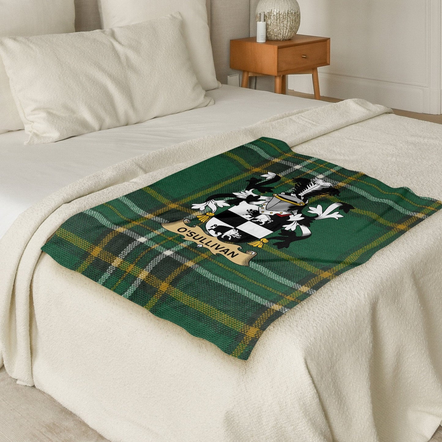 O'Sullivan Surname Irish Tartan Throw Blanket