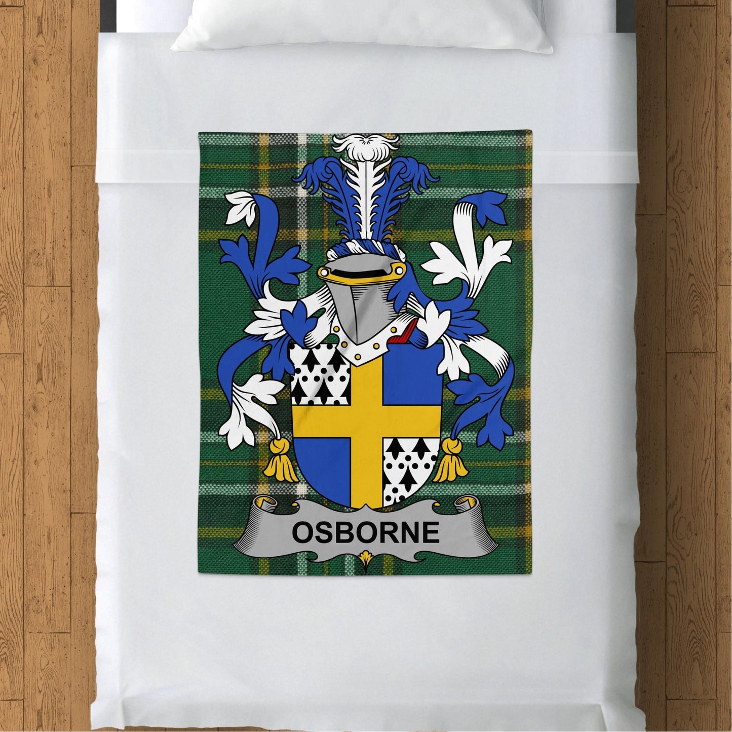 Osborne Surname Irish National Tartan Throw Blanket