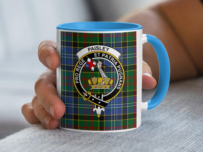 Paisley Scottish Clan Crest Tartan Design Mug