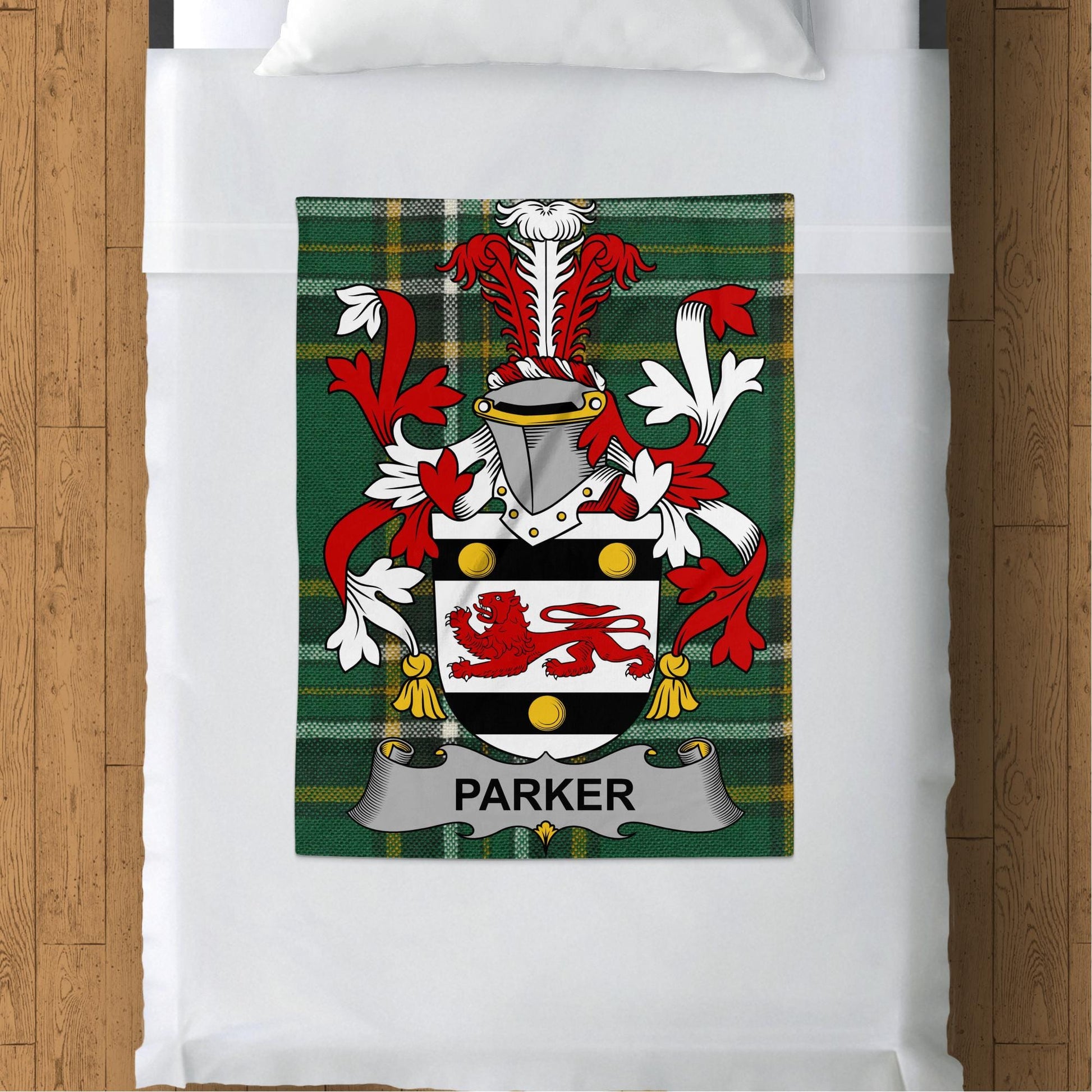 Parker Surname Irish Tartan Throw Blanket