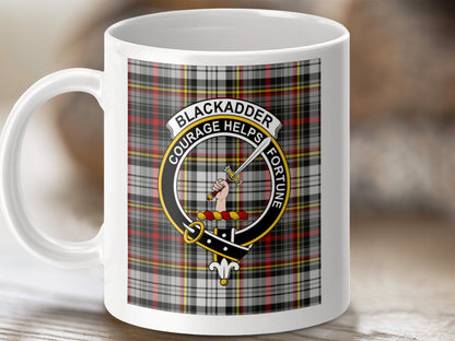 Physical Item 11oz / 11oz / White Blackadder Clan Courage Helps Fortune Mug