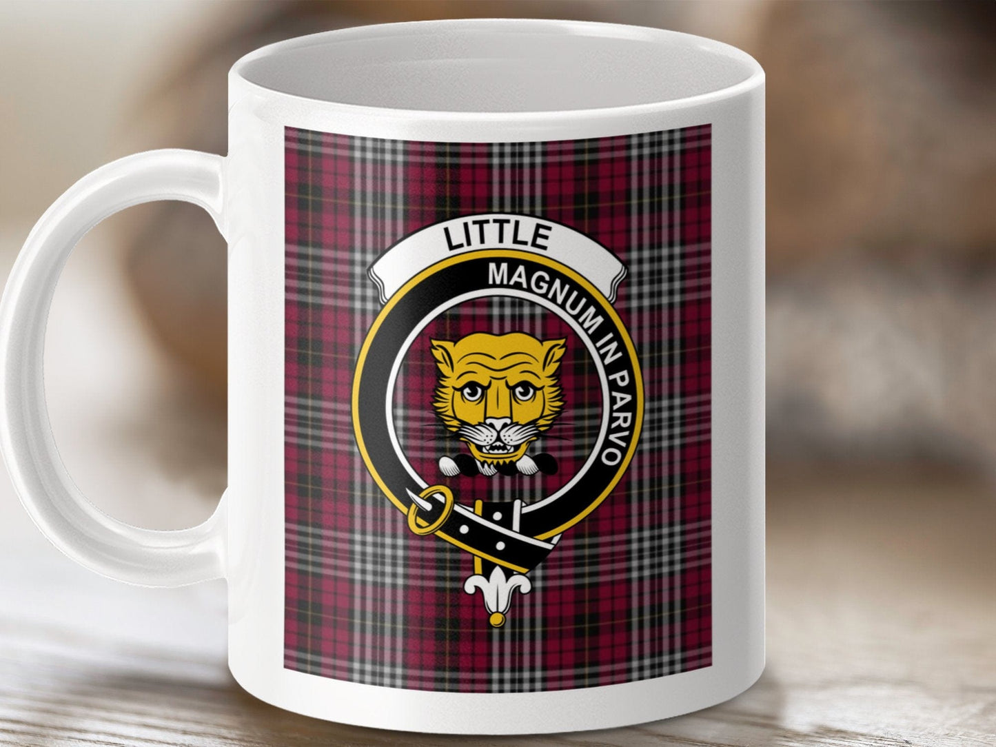 Physical Item 11oz / 11oz / White Little Clan Scottish Tartan Crest Mug