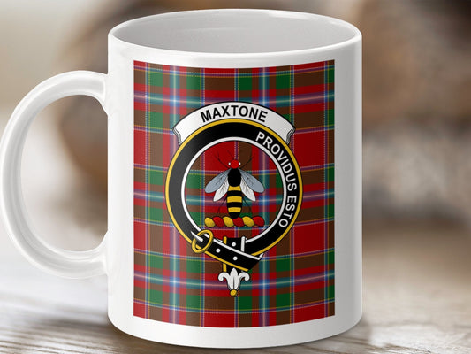 Physical Item 11oz / 11oz / White Maxtone Clan Scottish Tartan Crest Mugs