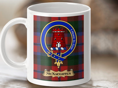 Physical Item 11oz / 11oz / White McNaughten Clan I Hope in God Plaid Crest Mugs