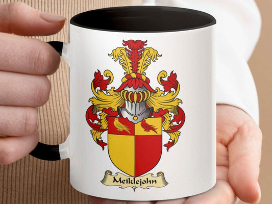 Beautifully Designed Meiklejohn Coat of Arms Mug - Celtic Ancestry Gifts