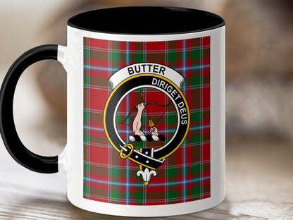Physical Item 11oz / Black Butter Clan Scottish Tartan Crest Mug