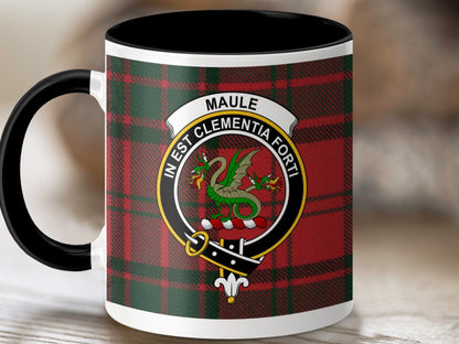 Physical Item 11oz / Black Maule Clan Scottish Tartan Mug