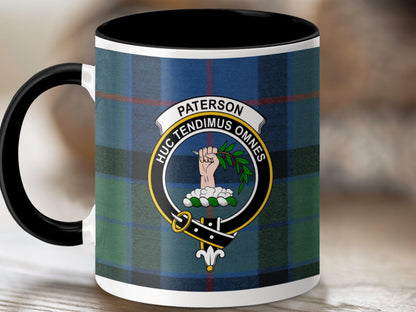 Paterson Clan Crest Tartan Scottish Mug - Celtic Ancestry Gifts