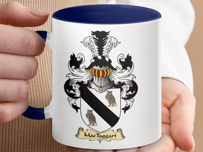 Physical Item 11oz / Dark Blue Family Heritage MacTaggart Clan Crest Emblem Mug