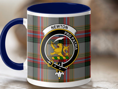 Physical Item 11oz / Dark Blue Newton Clan Scottish Tartan Mug