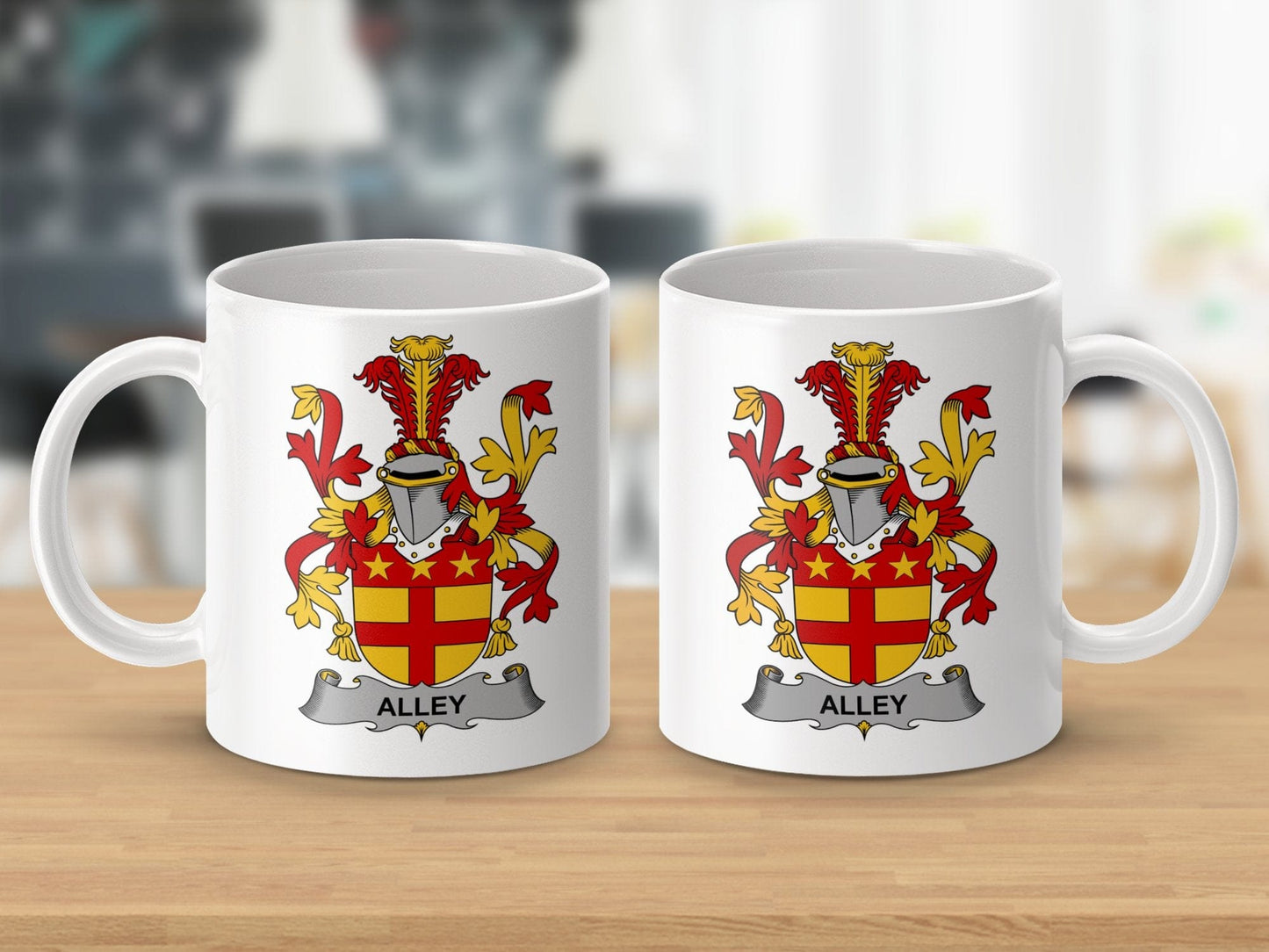 Physical Item 11oz / White Alley Surname Irish Heraldry Ceramic Mug