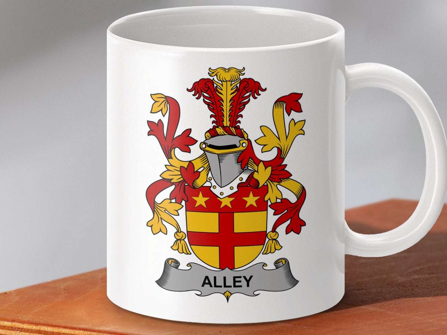 Physical Item 11oz / White Alley Surname Irish Heraldry Ceramic Mug