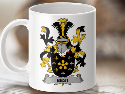 Physical Item 11oz / White Best Surname Irish Heraldry Ceramic Mug