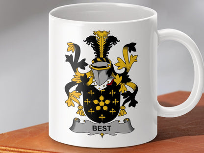 Physical Item 11oz / White Best Surname Irish Heraldry Ceramic Mug