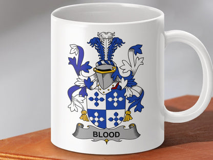 Physical Item 11oz / White Blood Surname Irish Heraldry Ceramic Mug