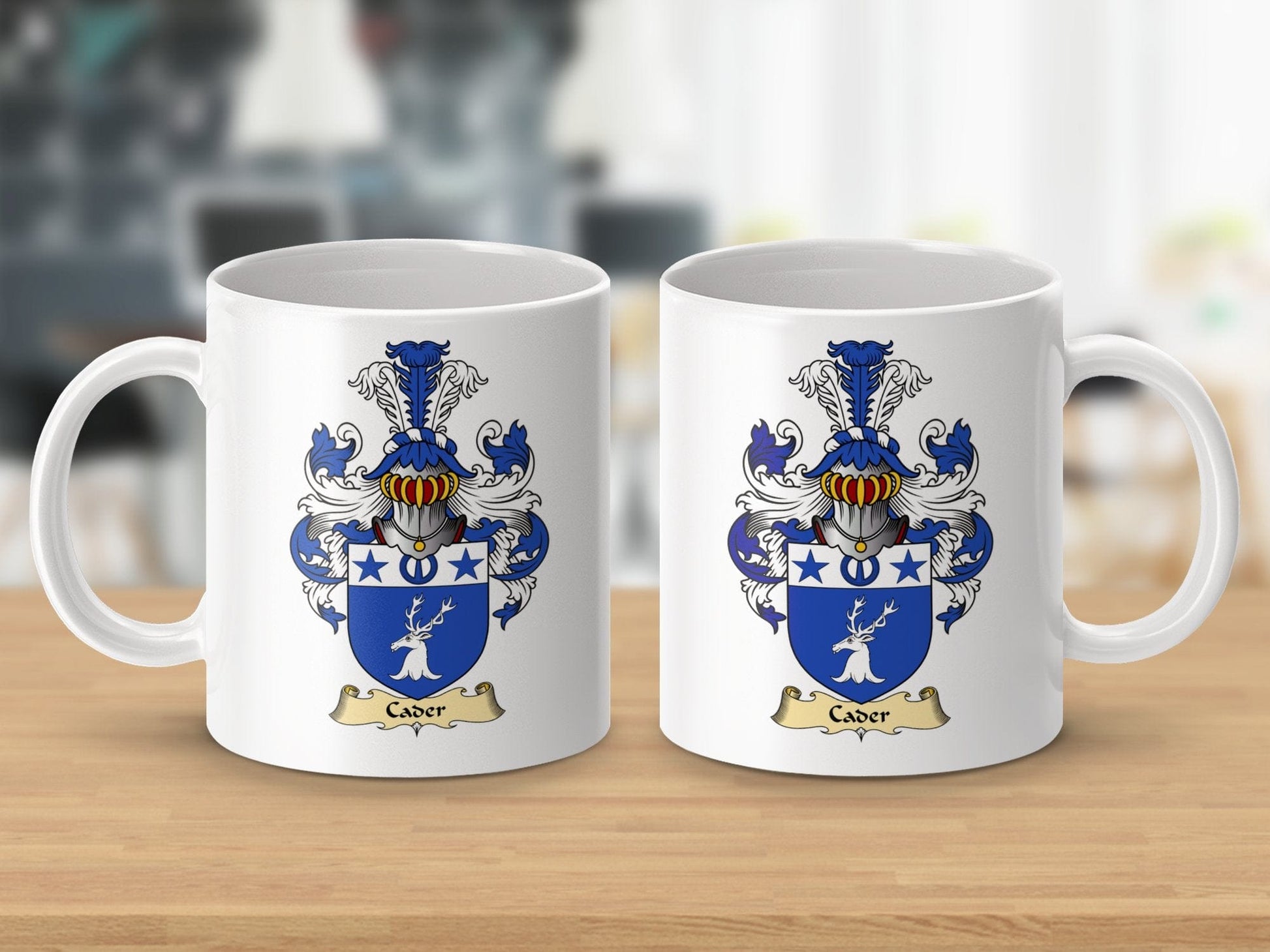 Physical Item 11oz / White Cader Clan Coat Of Arms Scottish Mug