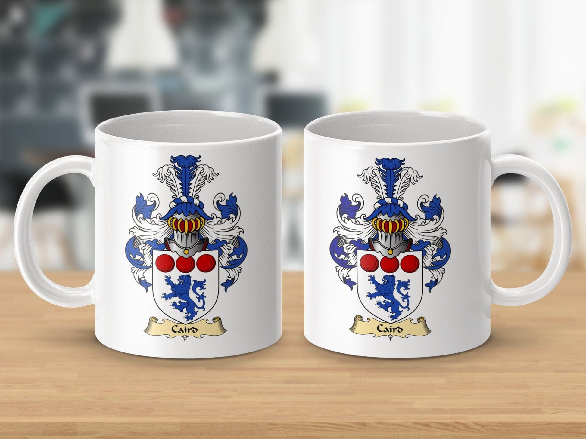 Physical Item 11oz / White Caird Clan Coat Of Arms Scottish Mug