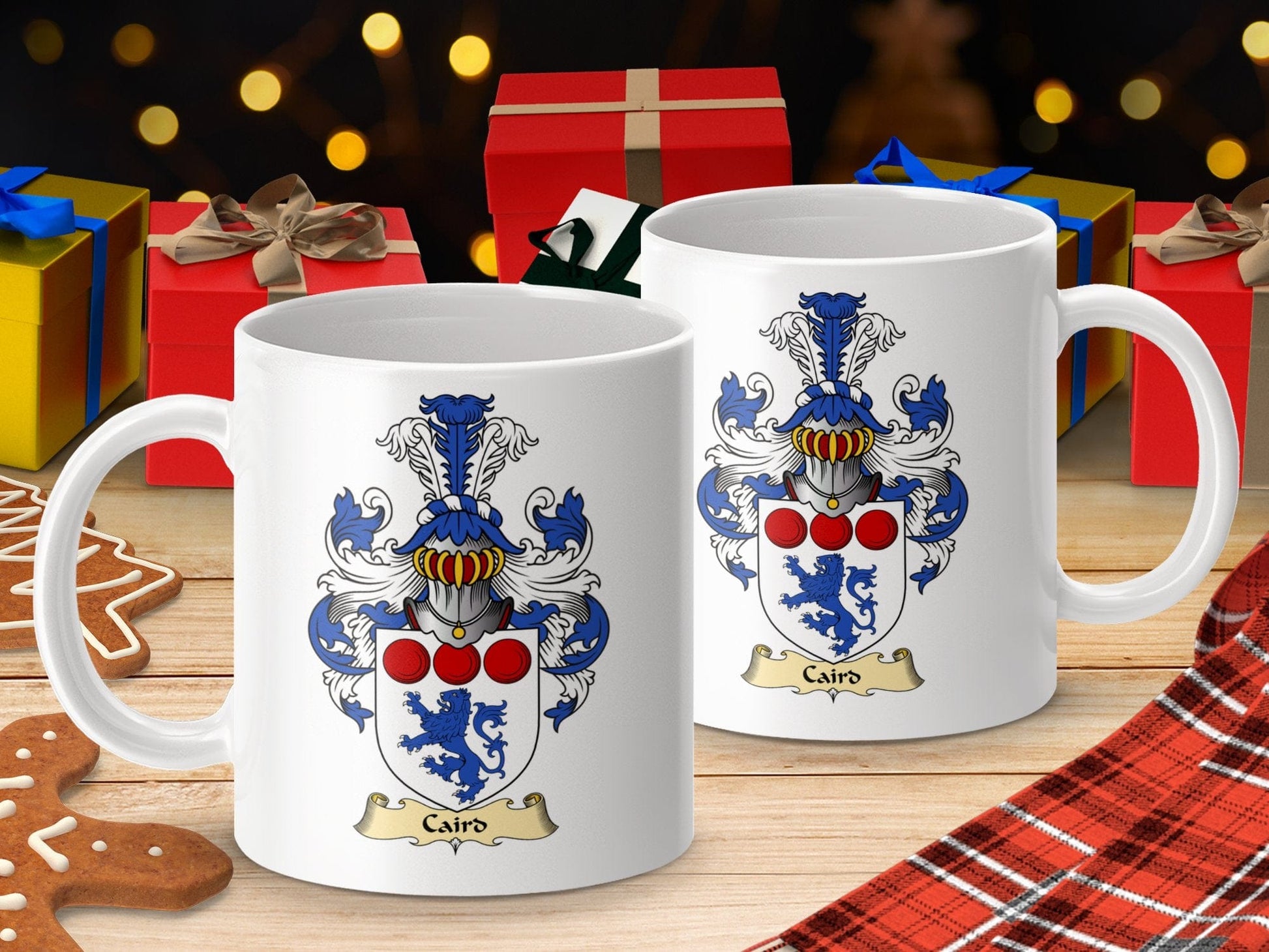 Physical Item 11oz / White Caird Clan Coat Of Arms Scottish Mug