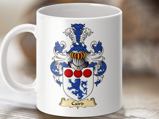 Physical Item 11oz / White Caird Clan Coat Of Arms Scottish Mug