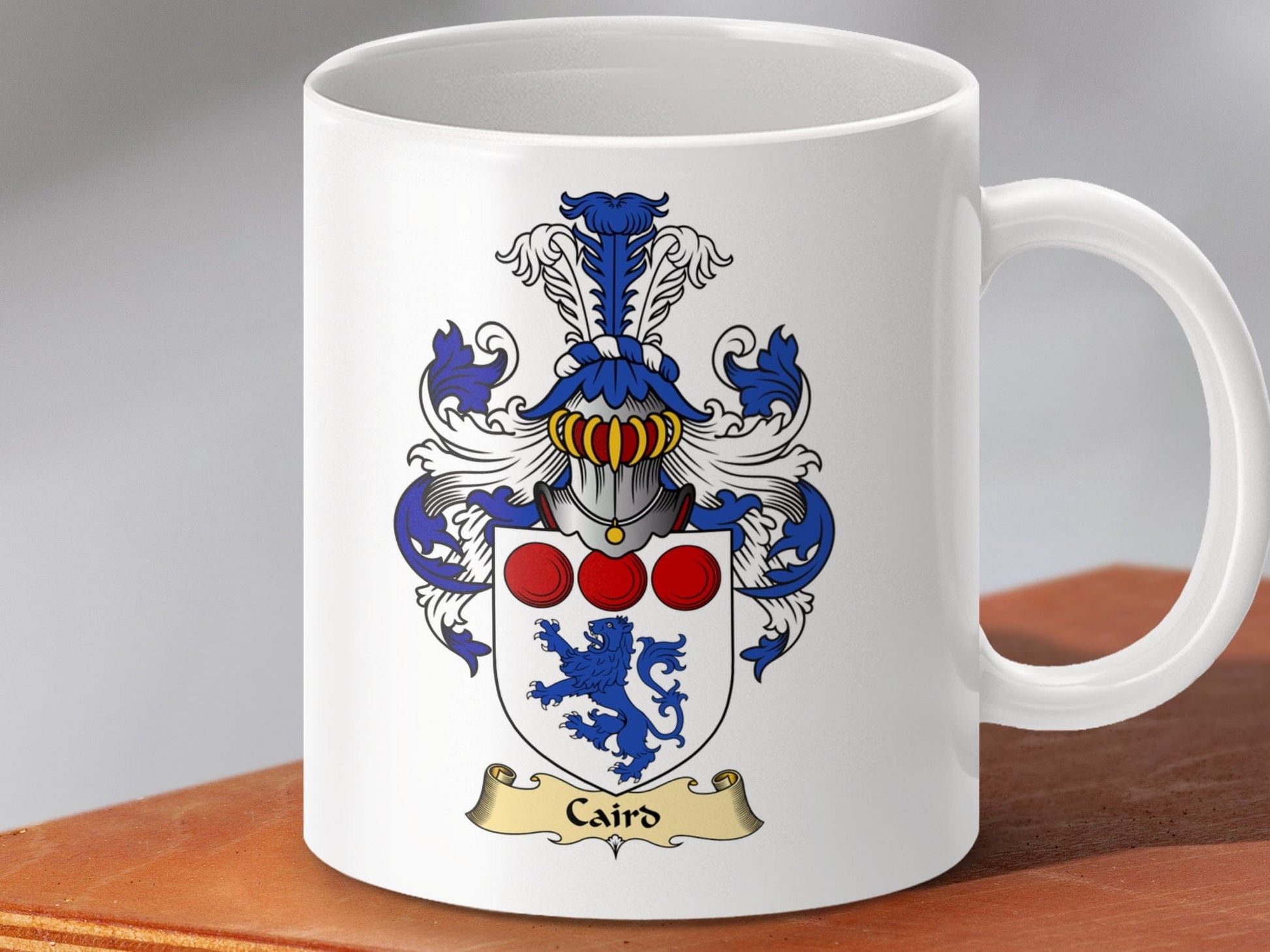 Physical Item 11oz / White Caird Clan Coat Of Arms Scottish Mug