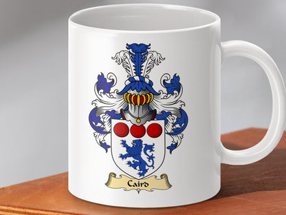 Physical Item 11oz / White Caird Clan Coat Of Arms Scottish Mug