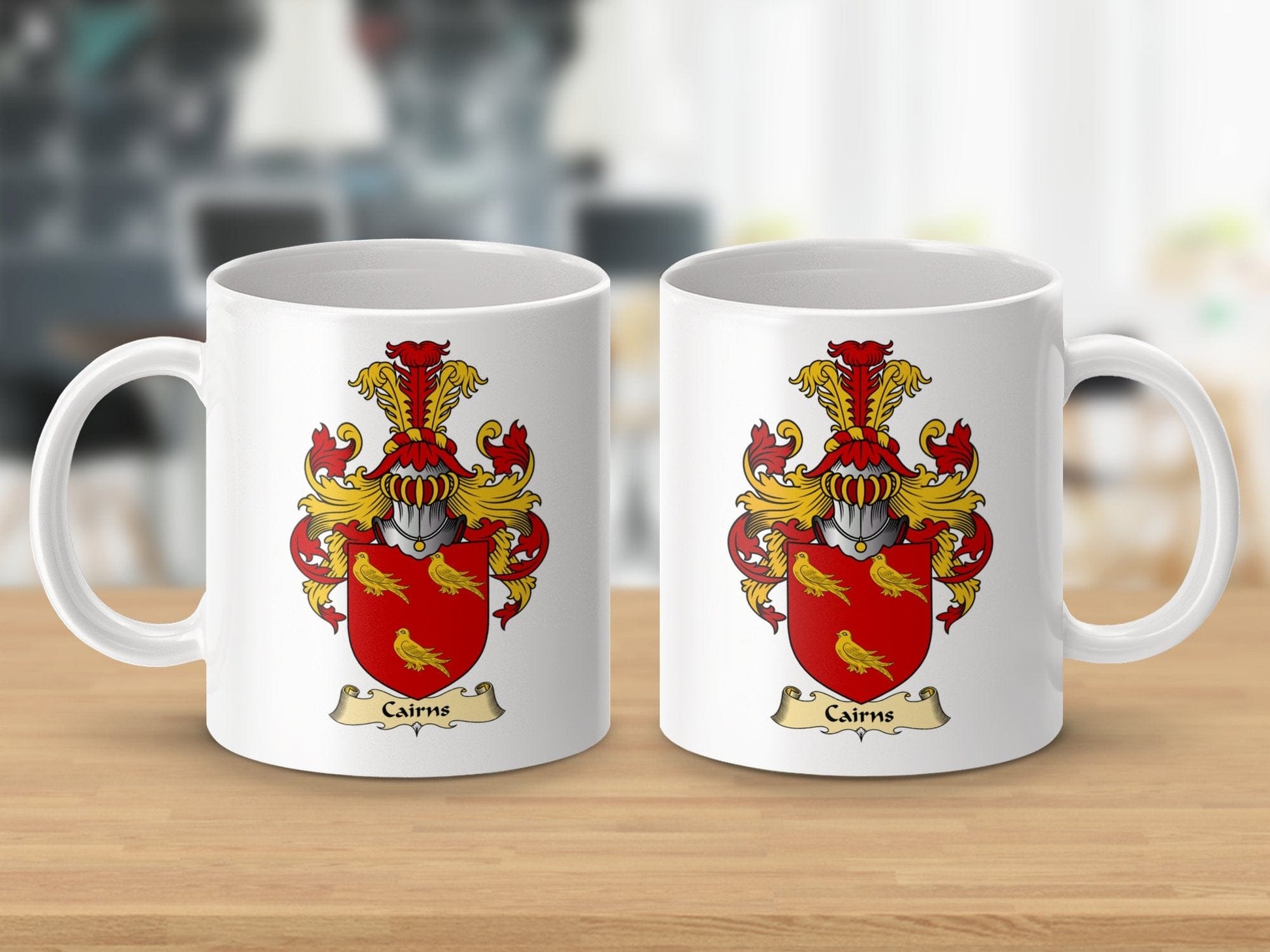 Physical Item 11oz / White Cairns Clan Coat Of Arms Scottish Mug