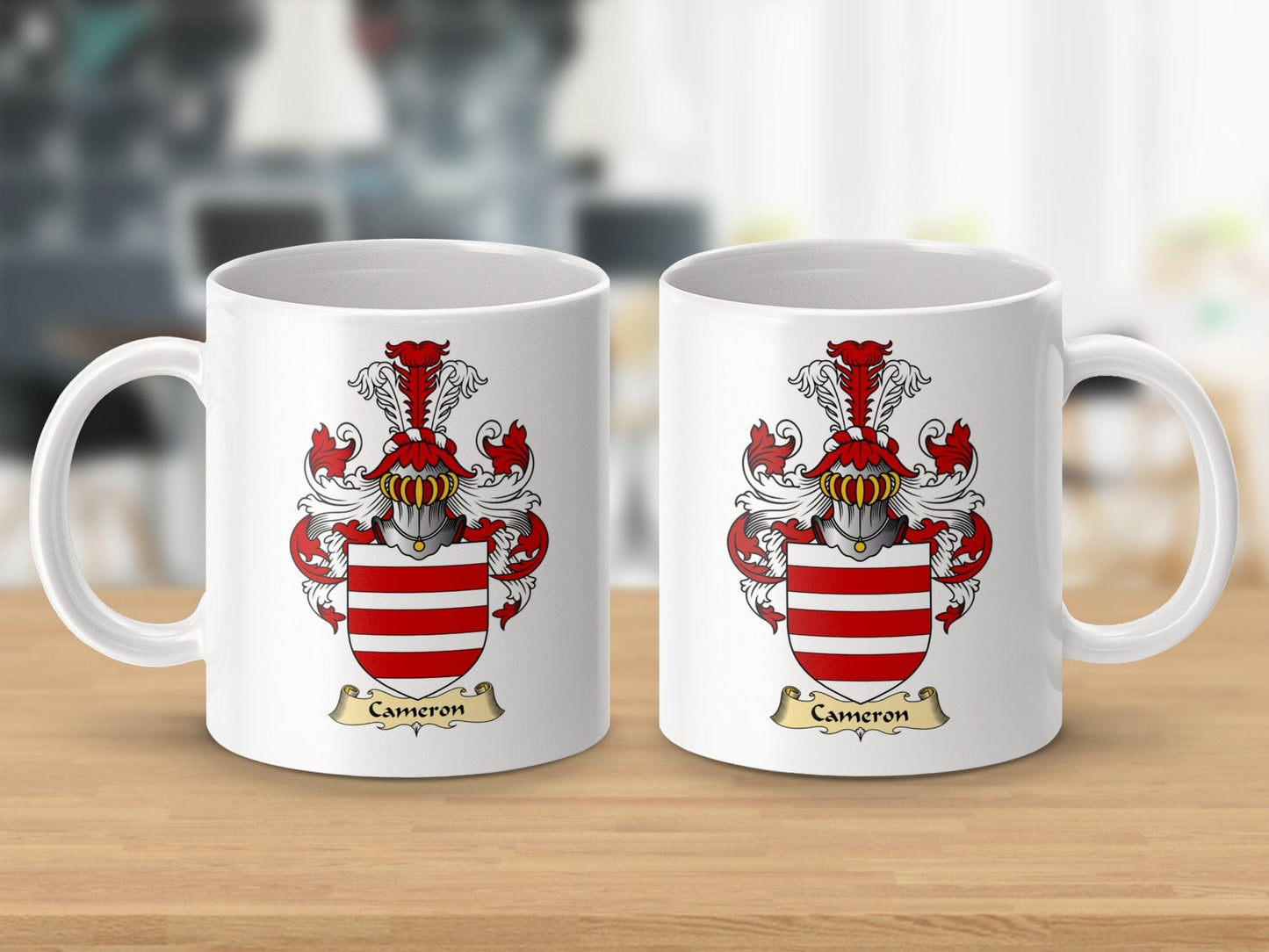 Physical Item 11oz / White Cameron Clan Coat Of Arms Scottish Mug