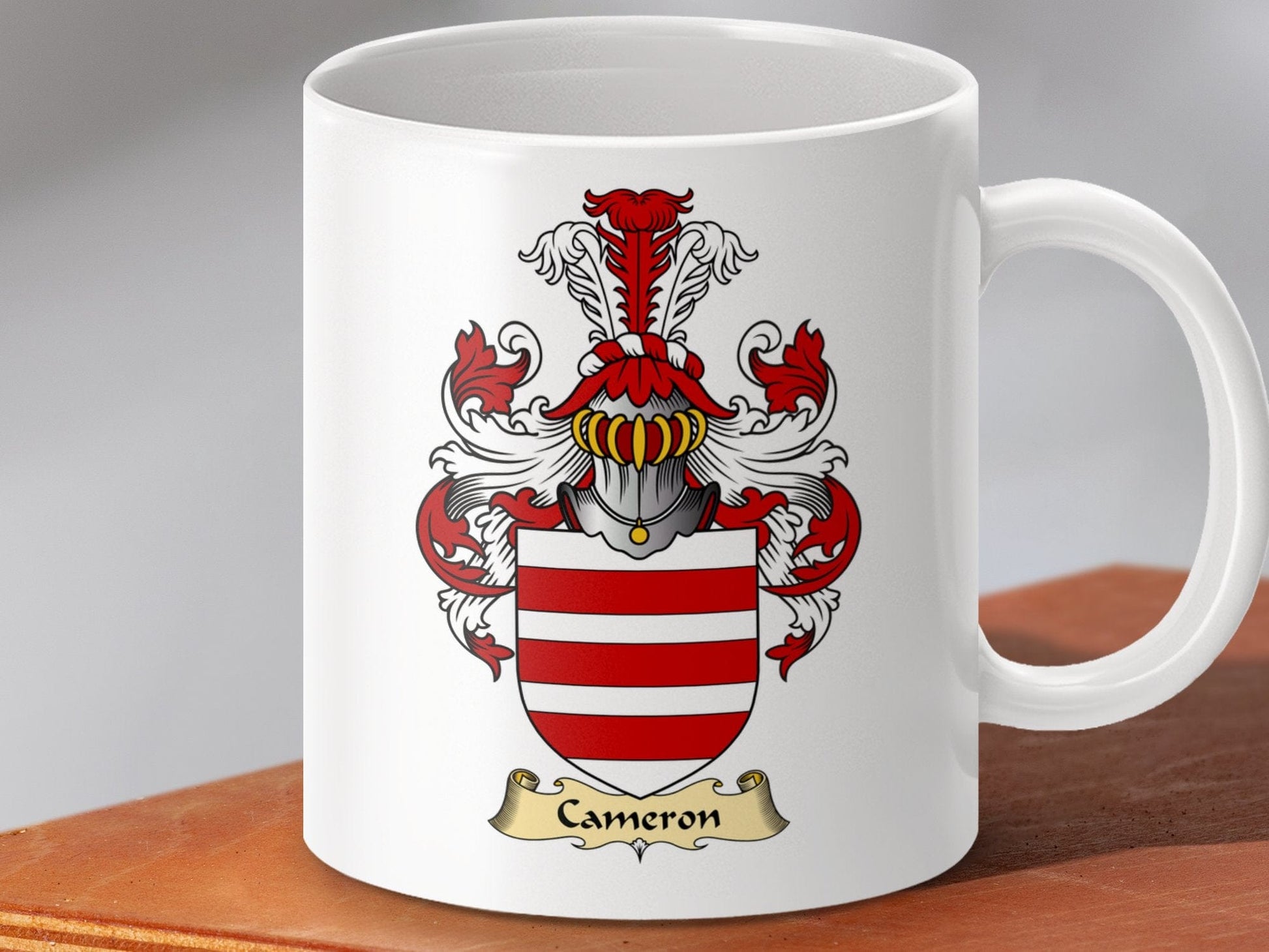 Physical Item 11oz / White Cameron Clan Coat Of Arms Scottish Mug