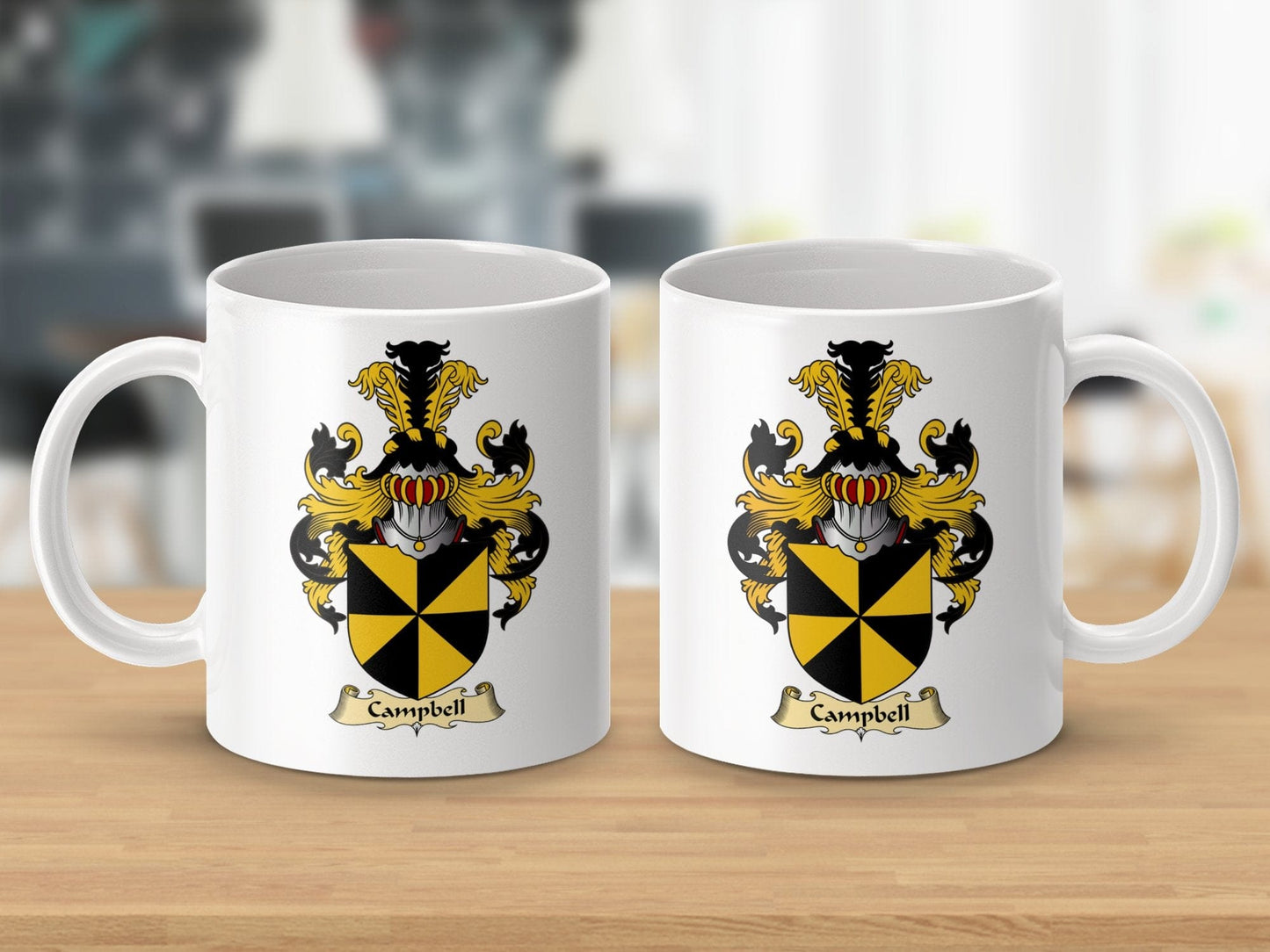 Physical Item 11oz / White Campbell Clan Coat Of Arms Scottish Mug