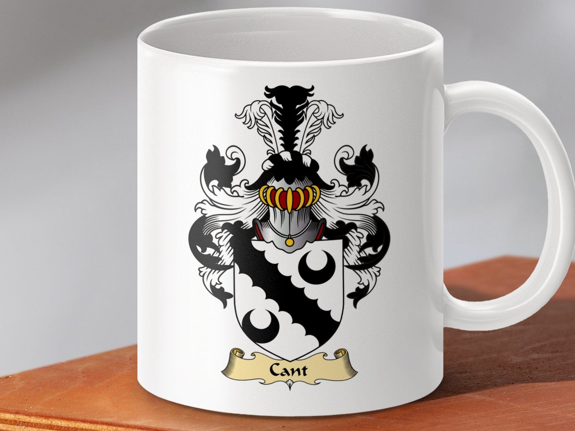 Physical Item 11oz / White Cant Clan Coat Of Arms Scottish Mug