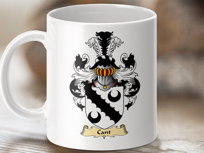 Physical Item 11oz / White Cant Clan Coat Of Arms Scottish Mug