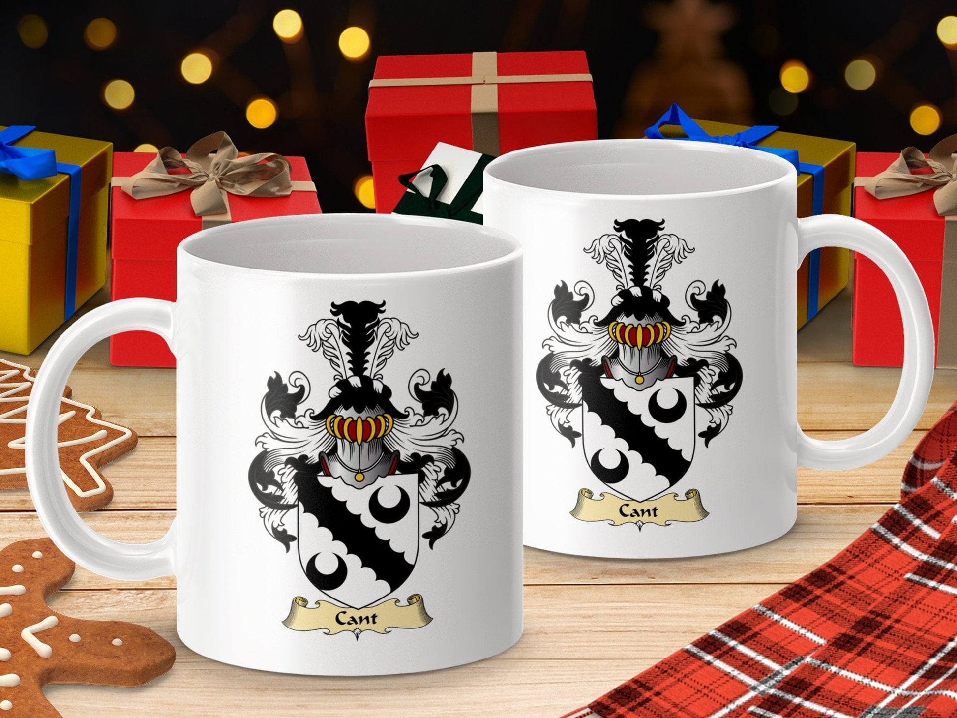 Physical Item 11oz / White Cant Clan Coat Of Arms Scottish Mug