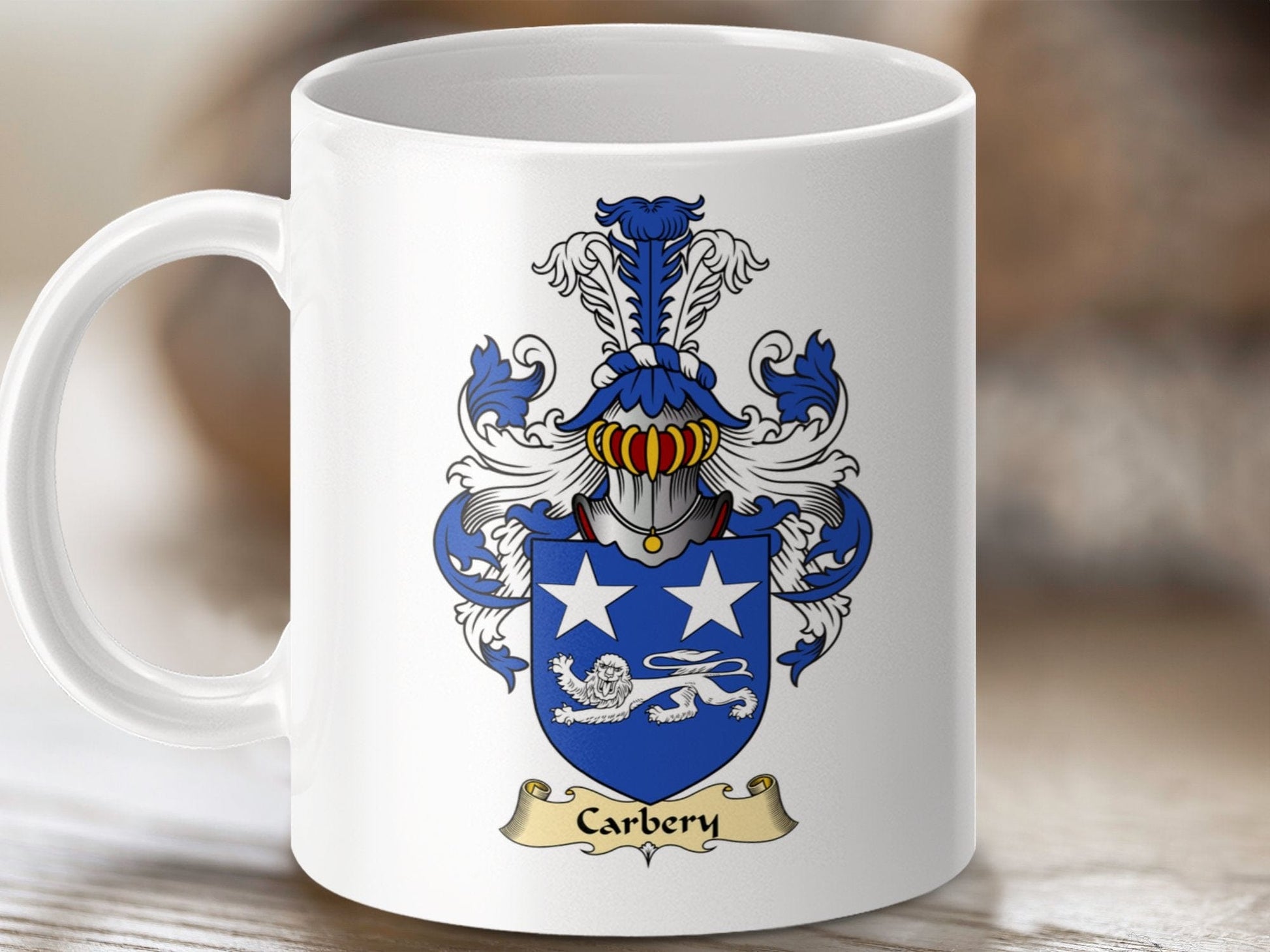 Physical Item 11oz / White Carbery Clan Coat Of Arms Scottish Mug