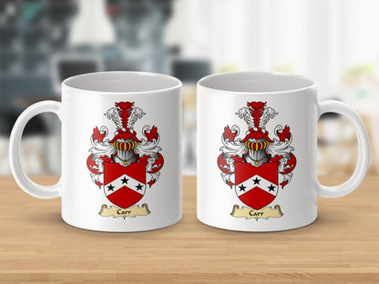 Physical Item 11oz / White Carr Clan Coat Of Arms Scottish Mug