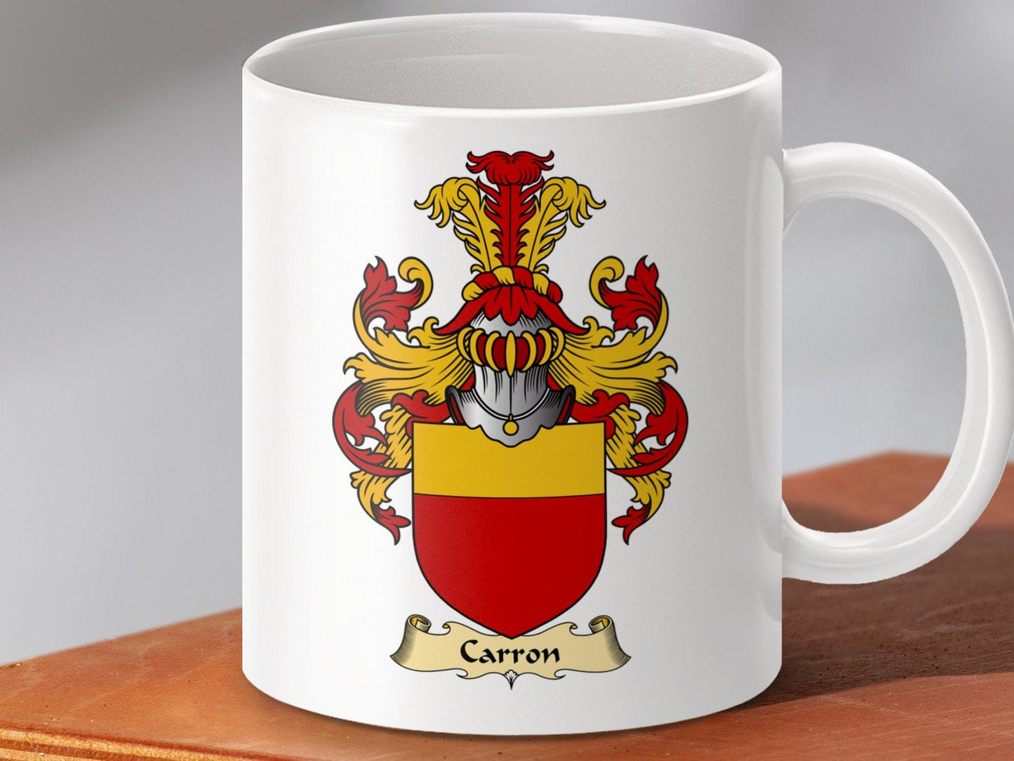 Physical Item 11oz / White Carron Clan Coat Of Arms Scottish Mug