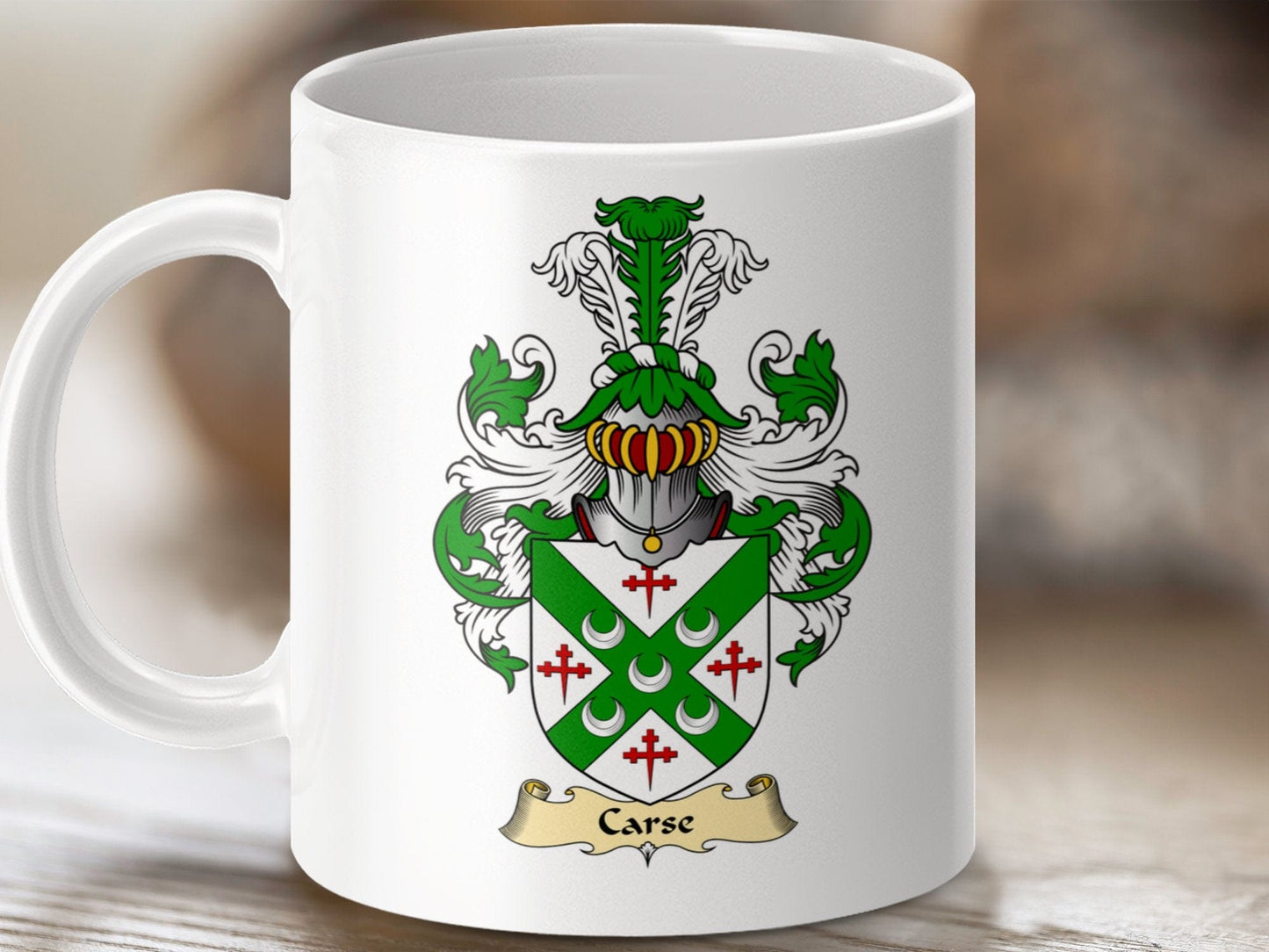 Physical Item 11oz / White Carse Clan Coat Of Arms Scottish Mug