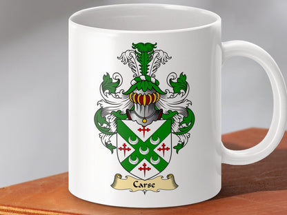 Physical Item 11oz / White Carse Clan Coat Of Arms Scottish Mug