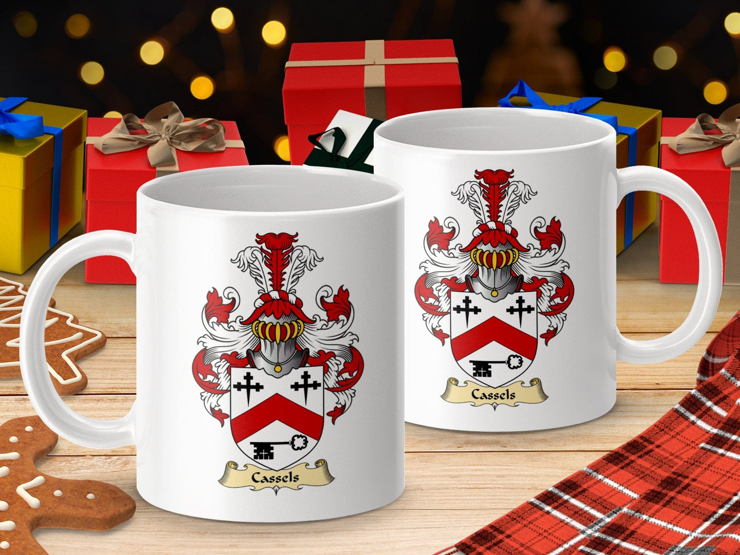 Physical Item 11oz / White Cassels Clan Coat Of Arms Scottish Mug